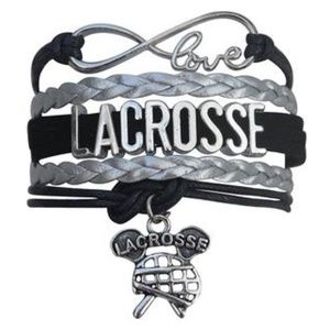 Lacrosse Bracelet - Black & Silver